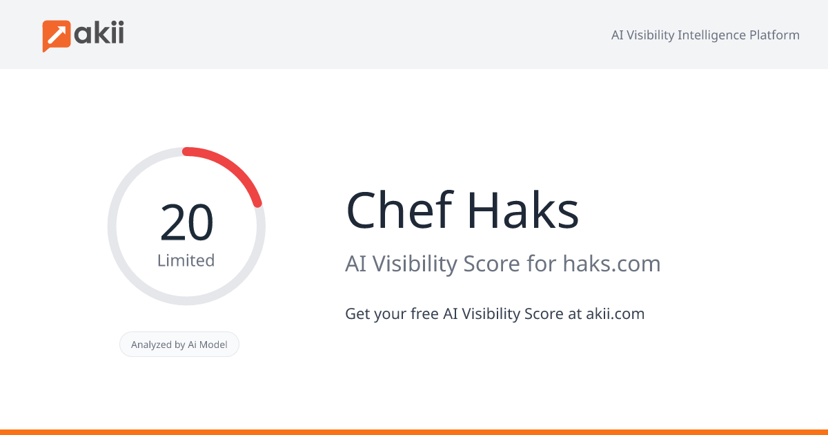 Chef Hak's AI Visibility Score