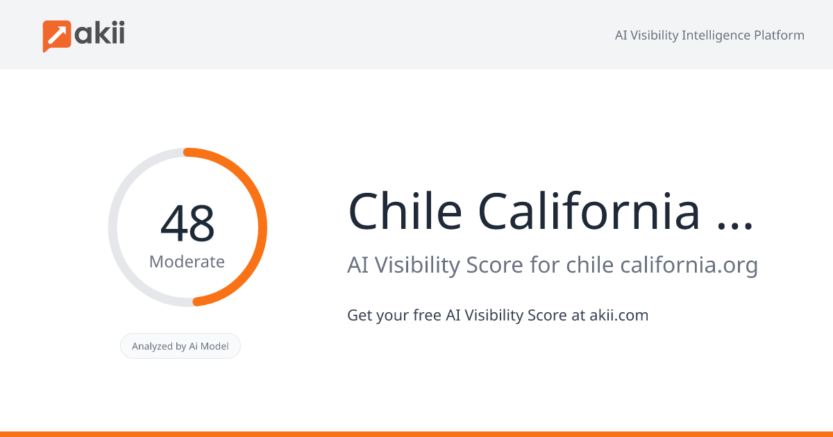 Chile California Council AI Visibility Score