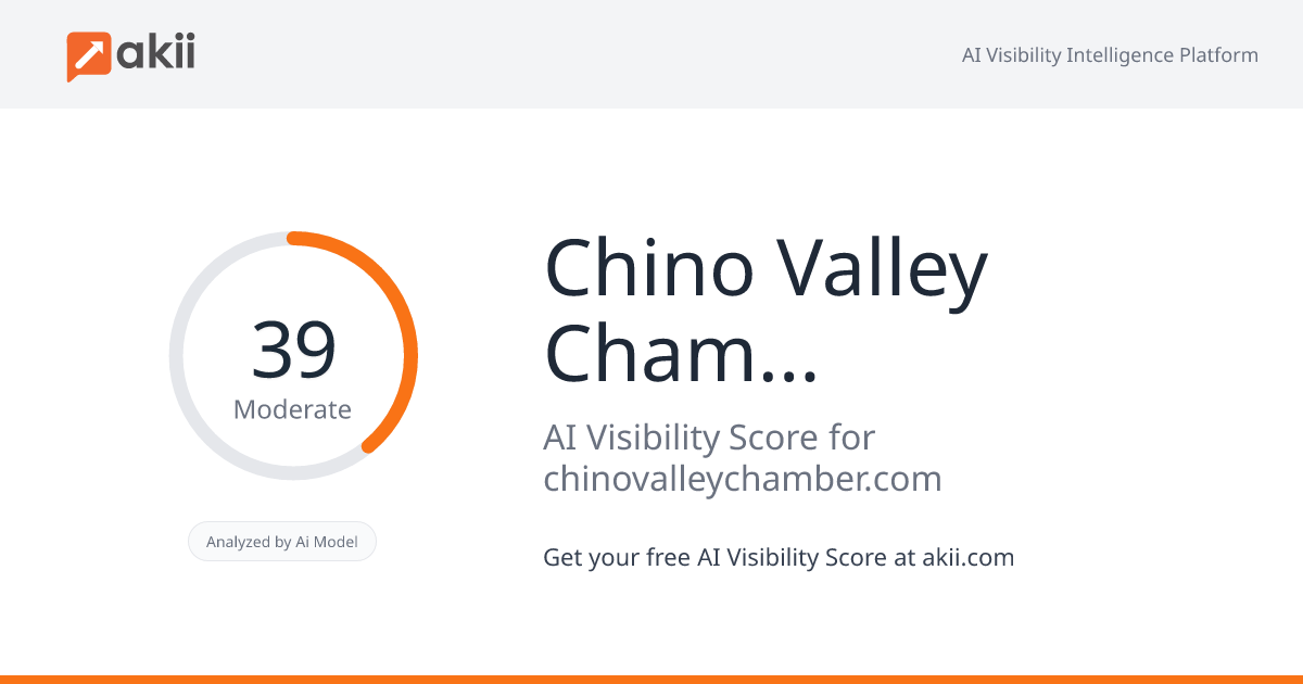 Chino Valley Chamber of Commerce AI Visibility Score