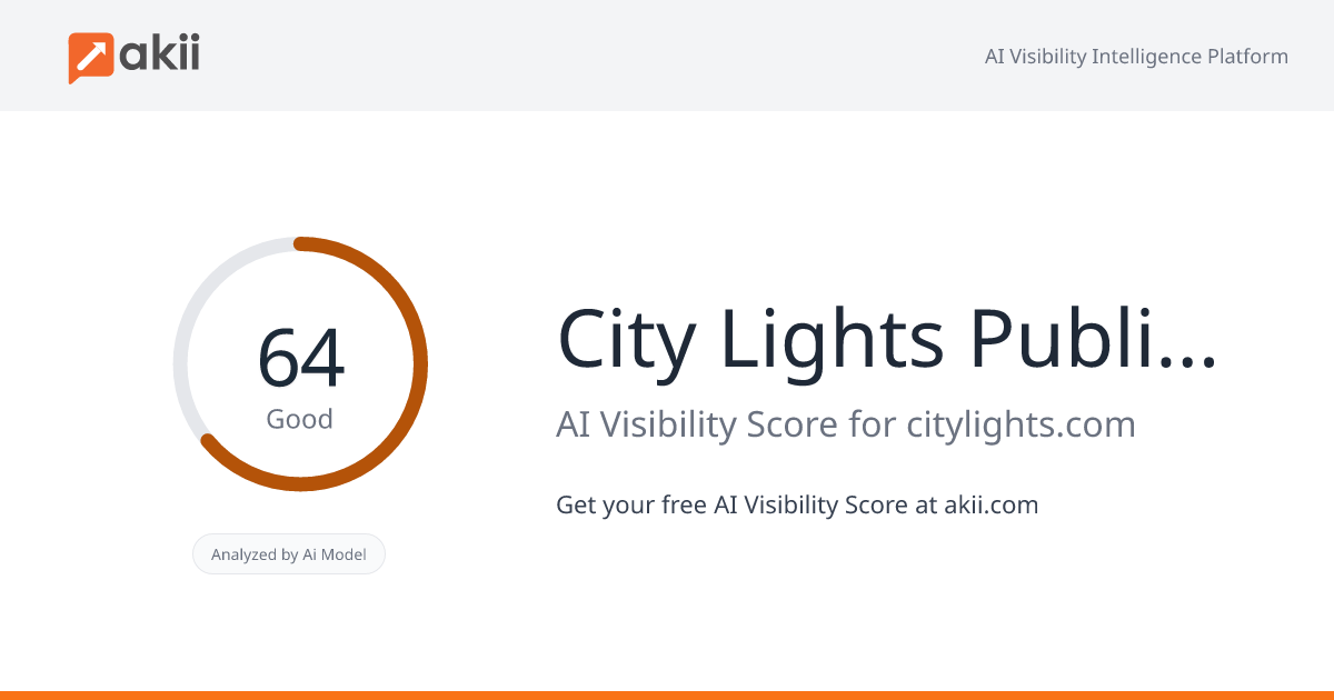 City Lights Publishers AI Visibility Score