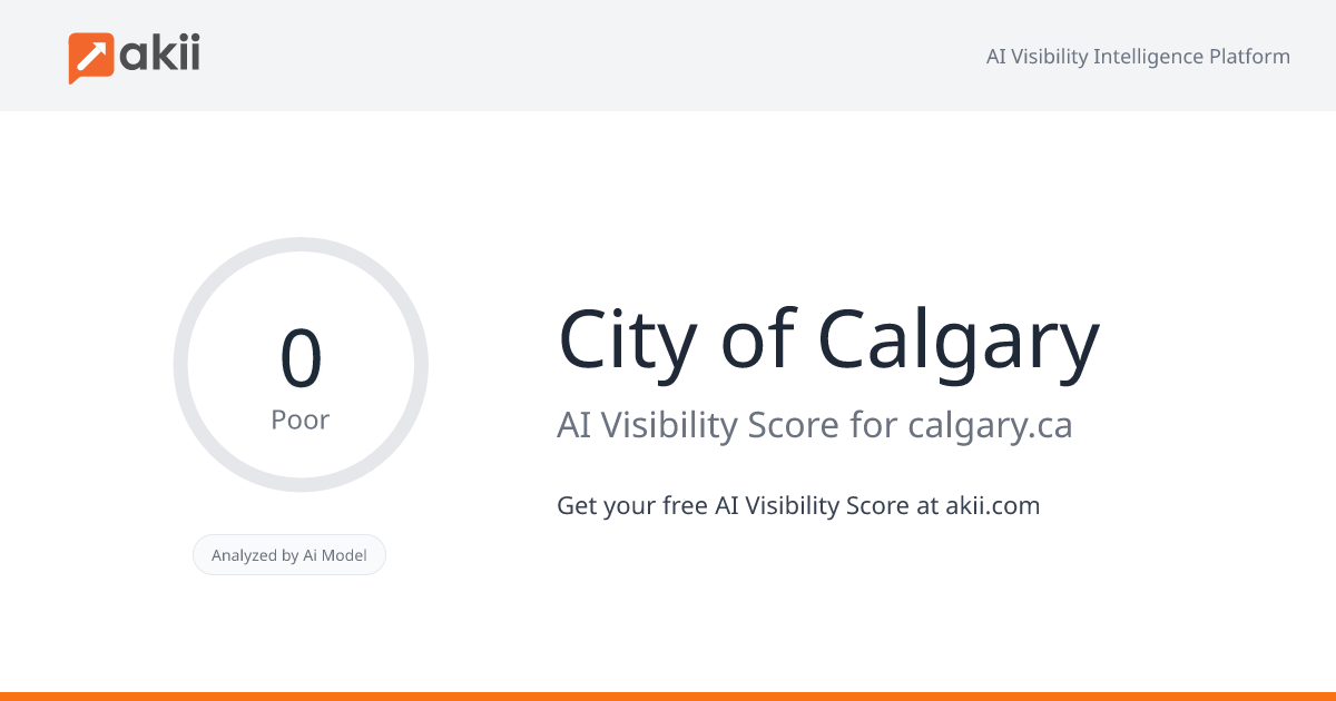 City of Calgary AI Visibility Score