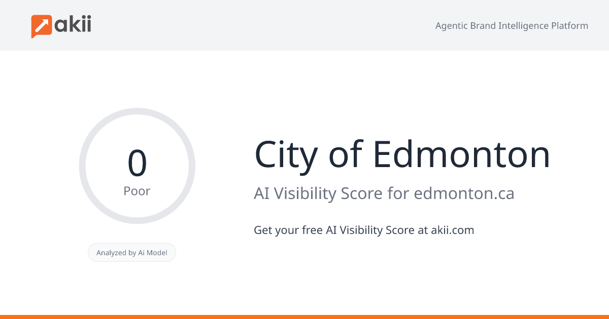 City of Edmonton AI Visibility Score