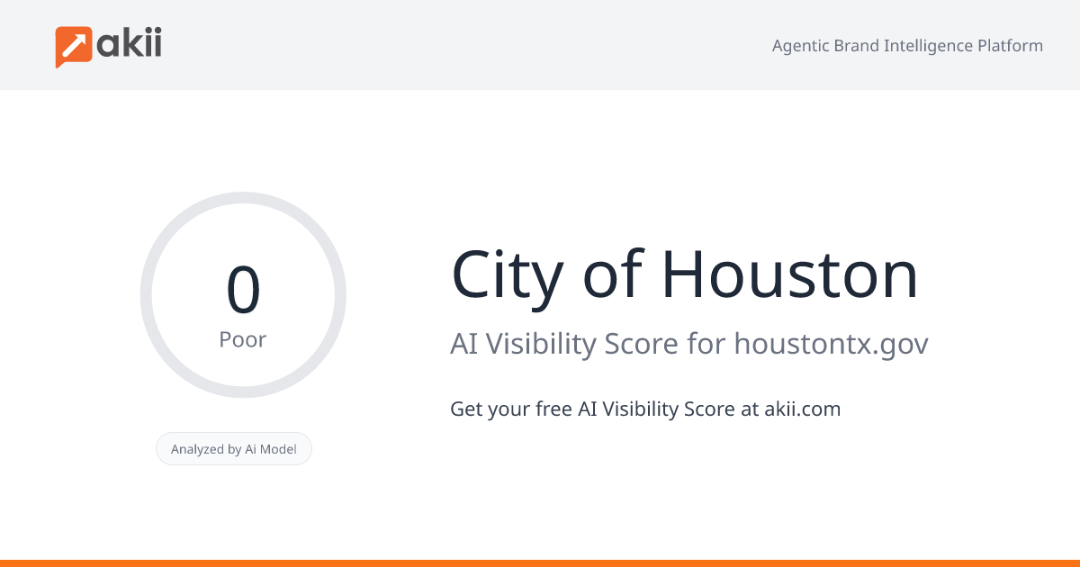 City of Houston AI Visibility Score
