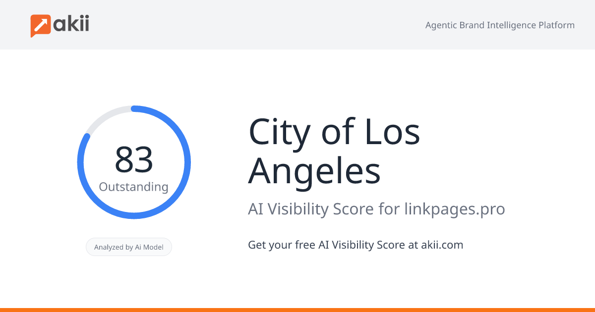 City of Los Angeles AI Visibility Score