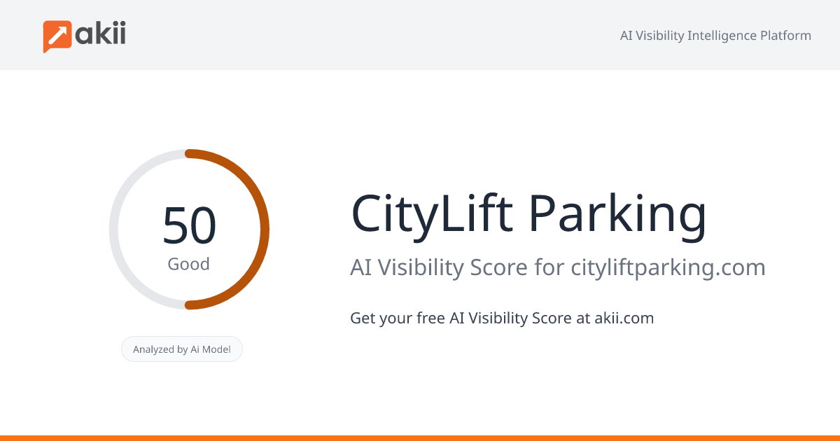 CityLift Parking AI Visibility Score