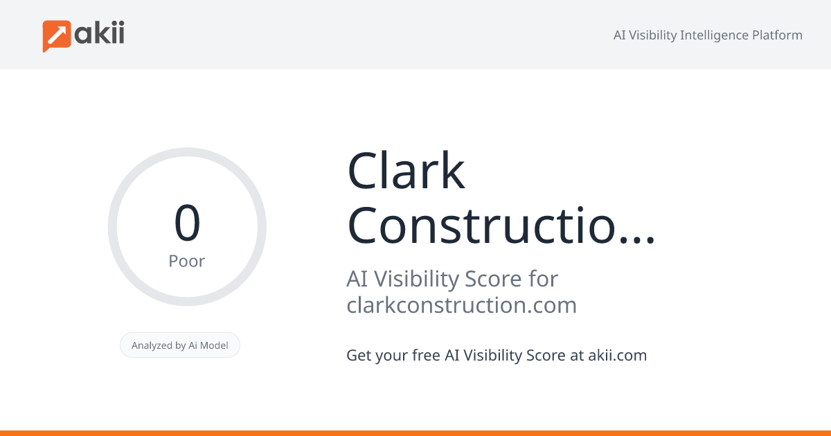 Clark Construction Group AI Visibility Score