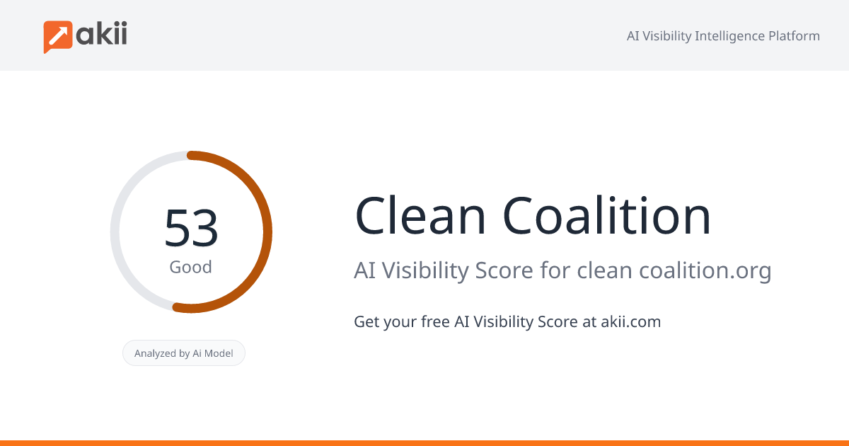 Clean Coalition AI Visibility Score