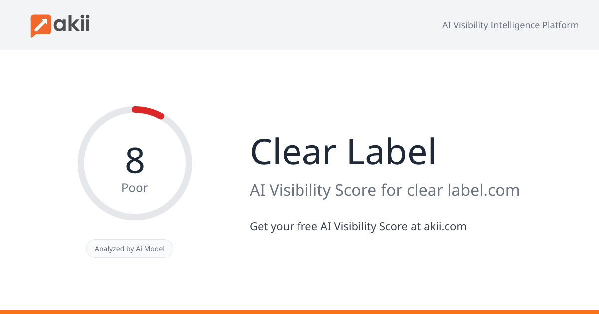 Clear Label AI Visibility Score