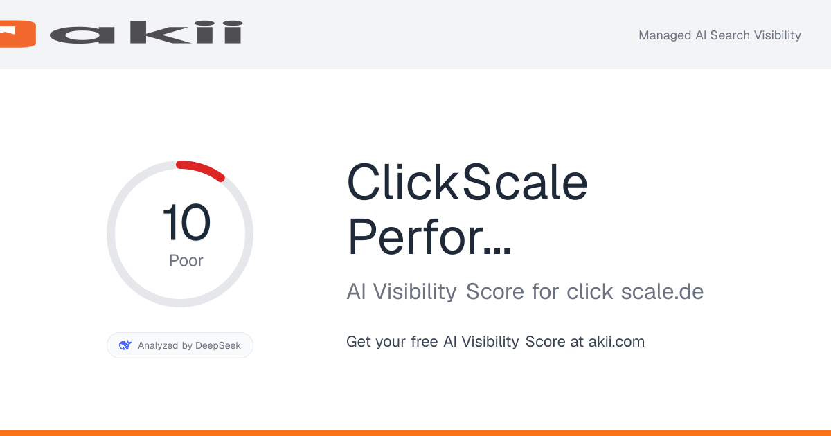 ClickScale Performance Onlinemarketing AI Visibility Score preview