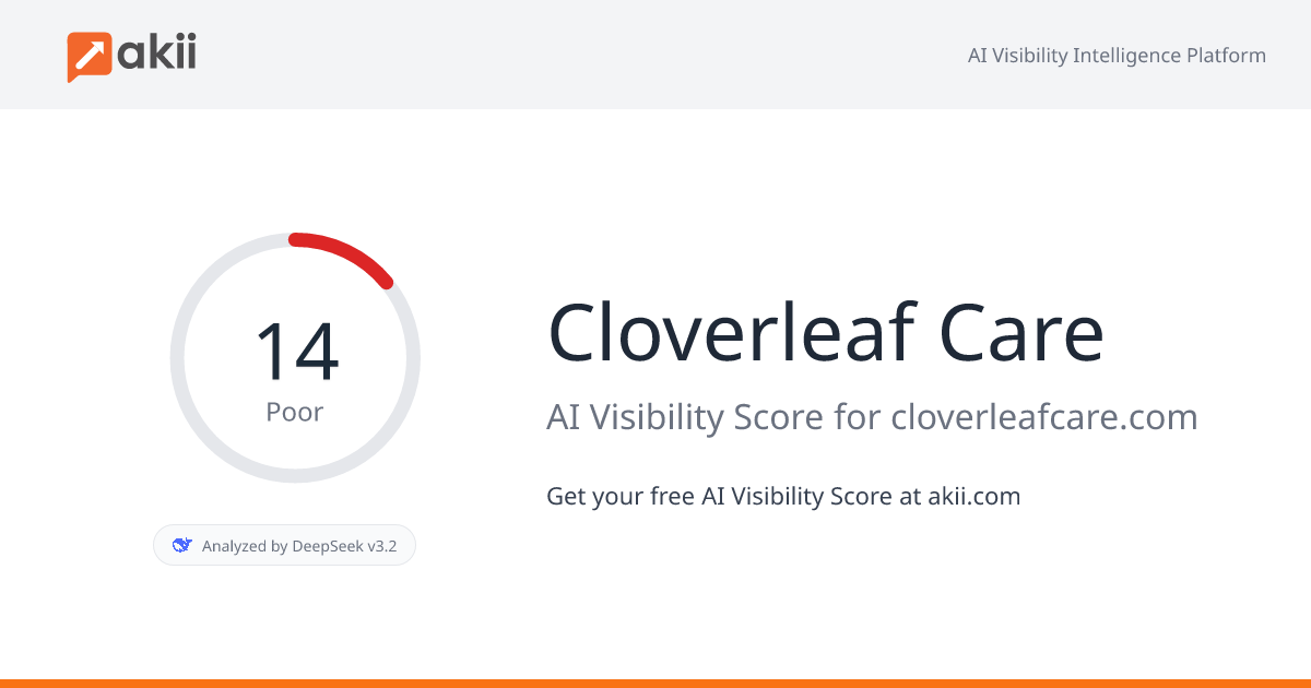 Cloverleaf Care AI Visibility Score