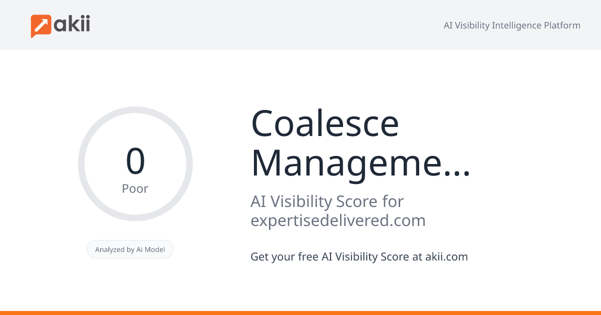 Coalesce Management Consulting AI Visibility Score