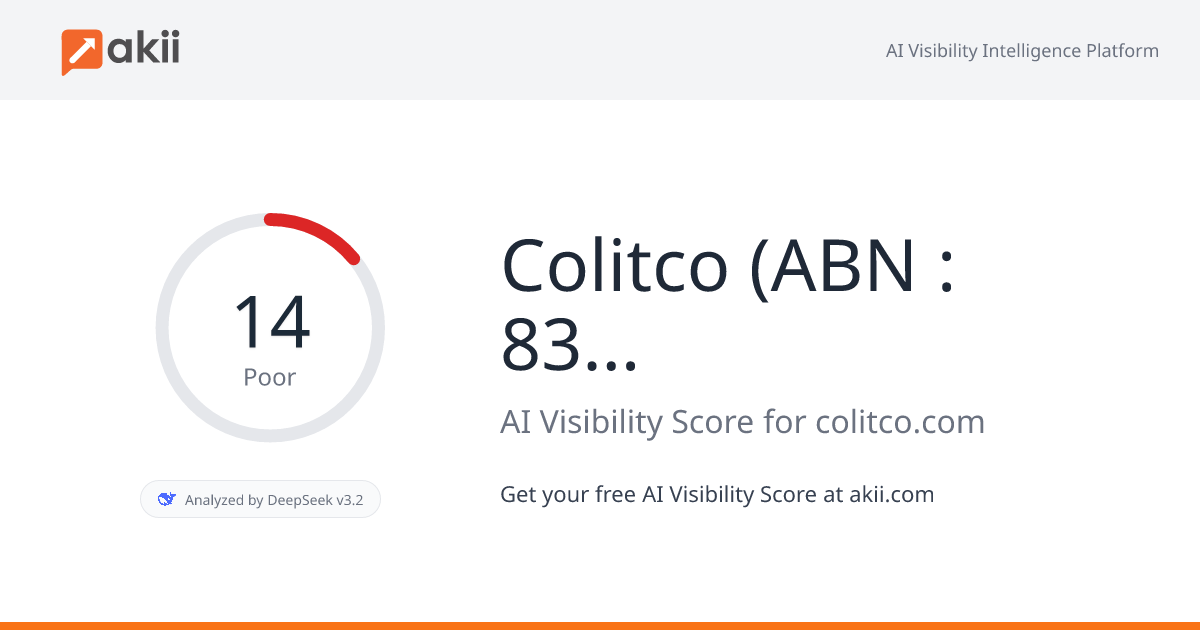 Colitco (ABN : 83 679 013 403) AI Visibility Score