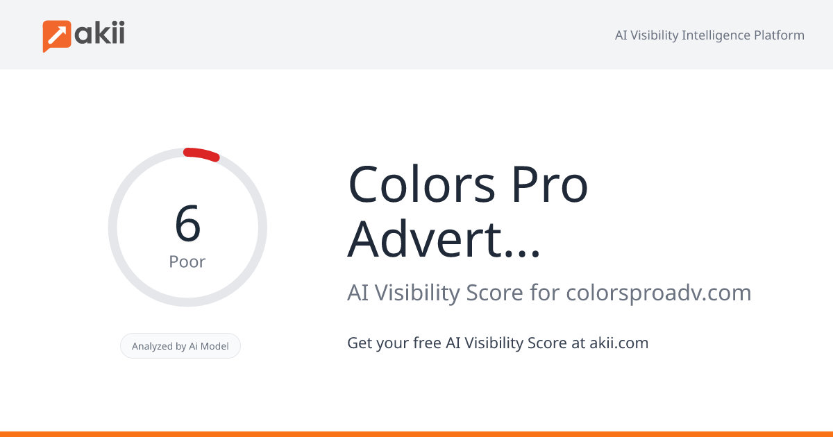 Colors Pro Advertisement AI Visibility Score