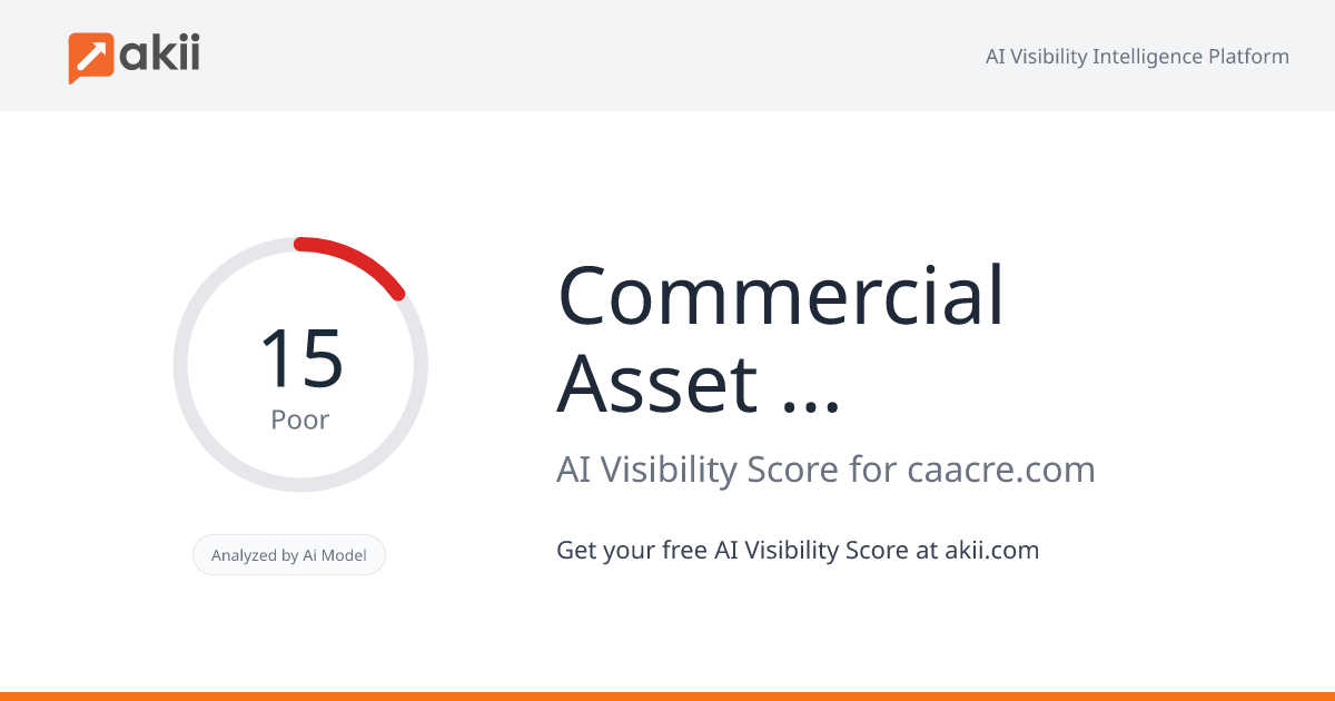 Commercial Asset Advisors (CAA) AI Visibility Score