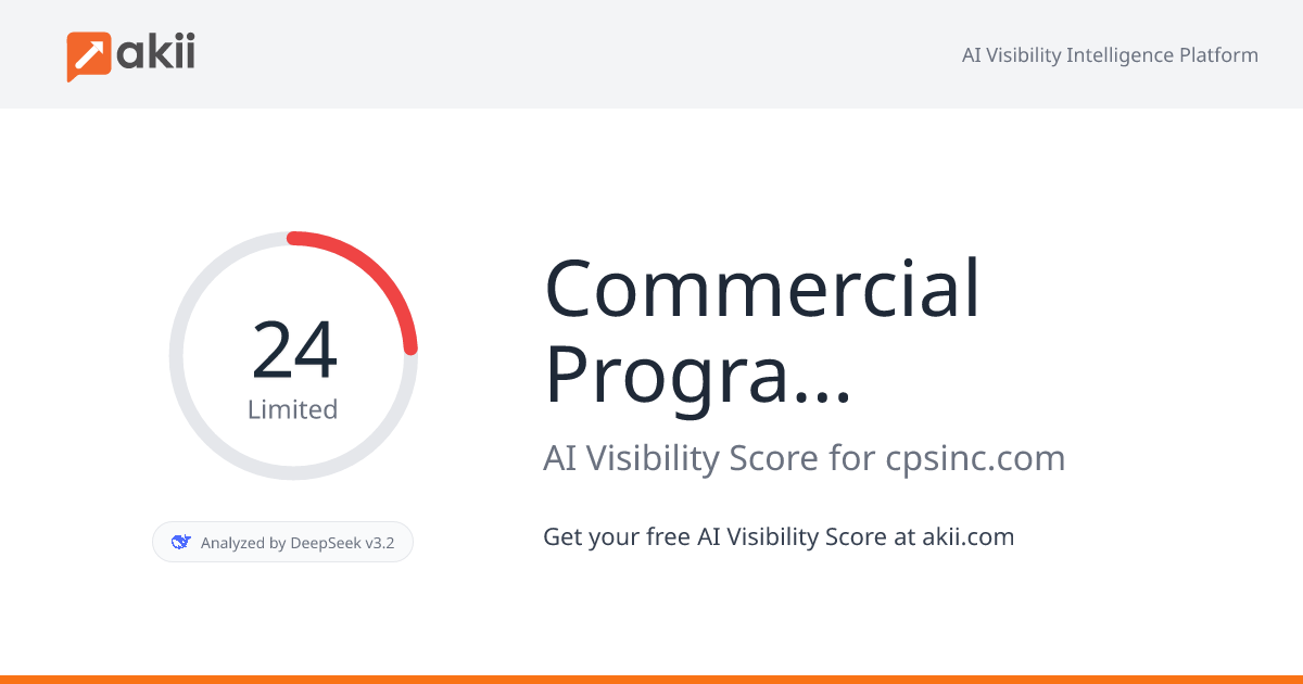 Commercial Programming Systems AI Visibility Score