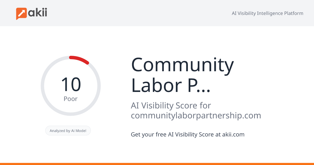Community Labor Partnership AI Visibility Score