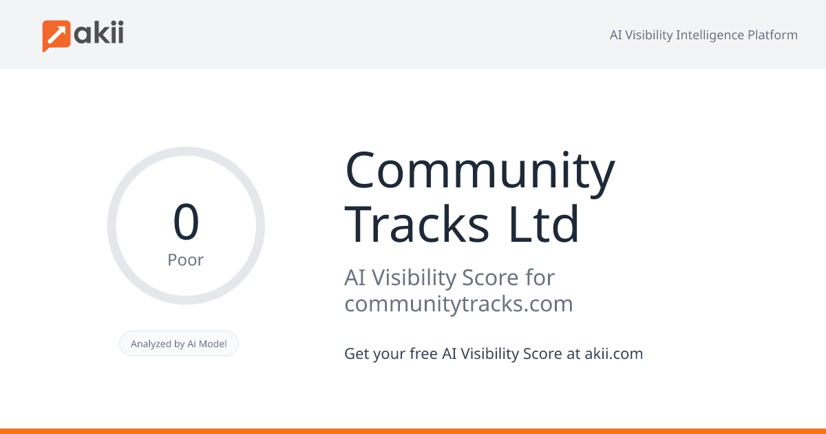 Community Tracks Ltd AI Visibility Score