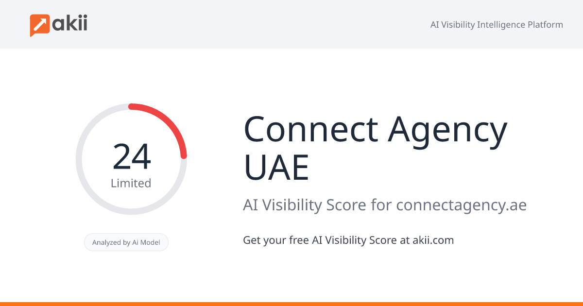 Connect Agency UAE AI Visibility Score