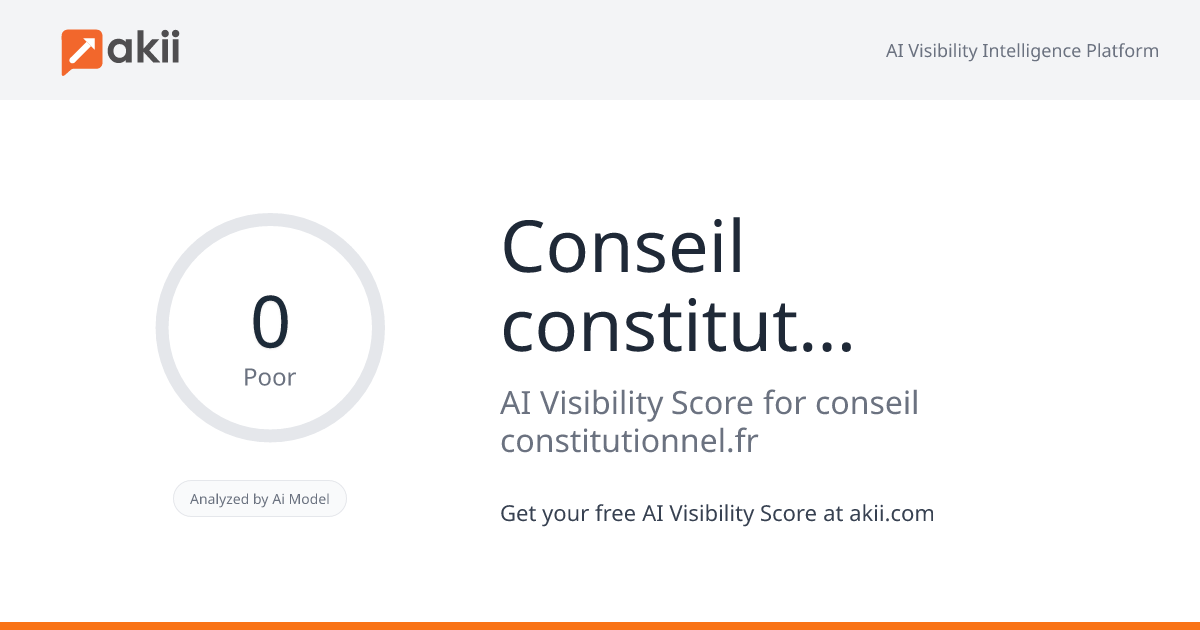 Conseil constitutionnel AI Visibility Score