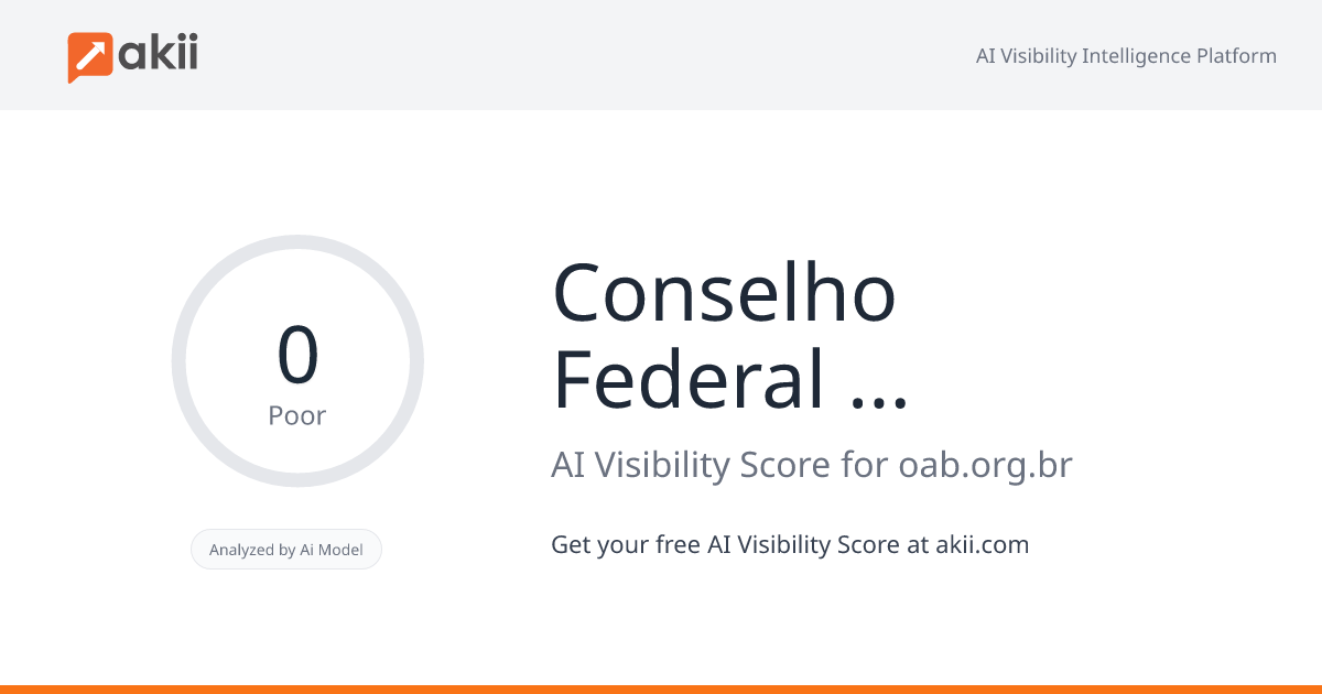 Conselho Federal da OAB AI Visibility Score