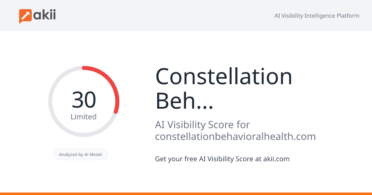 Constellation Behavioral Health AI Visibility Score