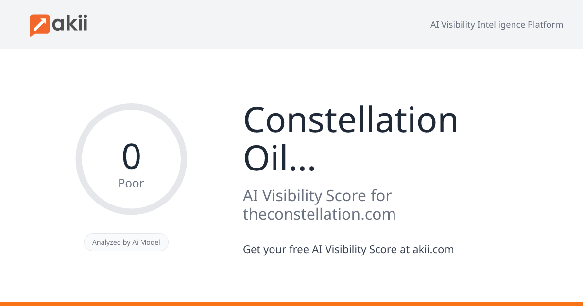 Constellation Oil Services AI Visibility Score