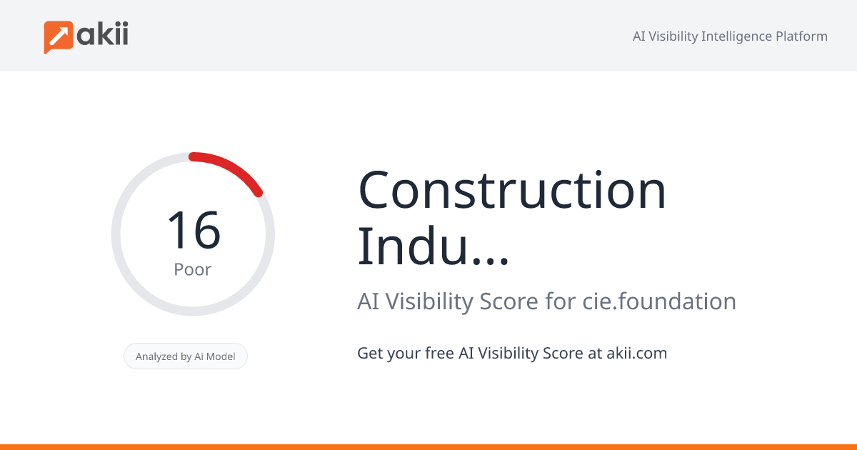 Construction Industry Education Foundation AI Visibility Score