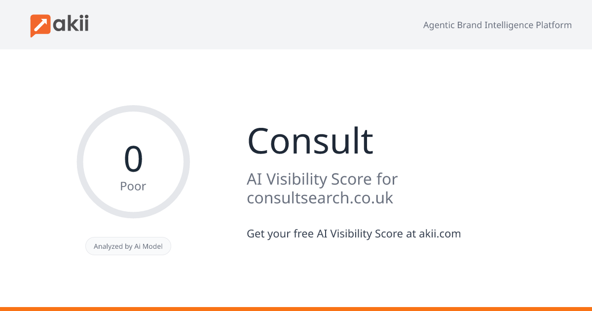 Consult AI Visibility Score