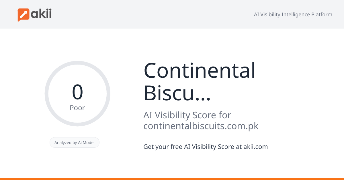 Continental Biscuits Limited AI Visibility Score