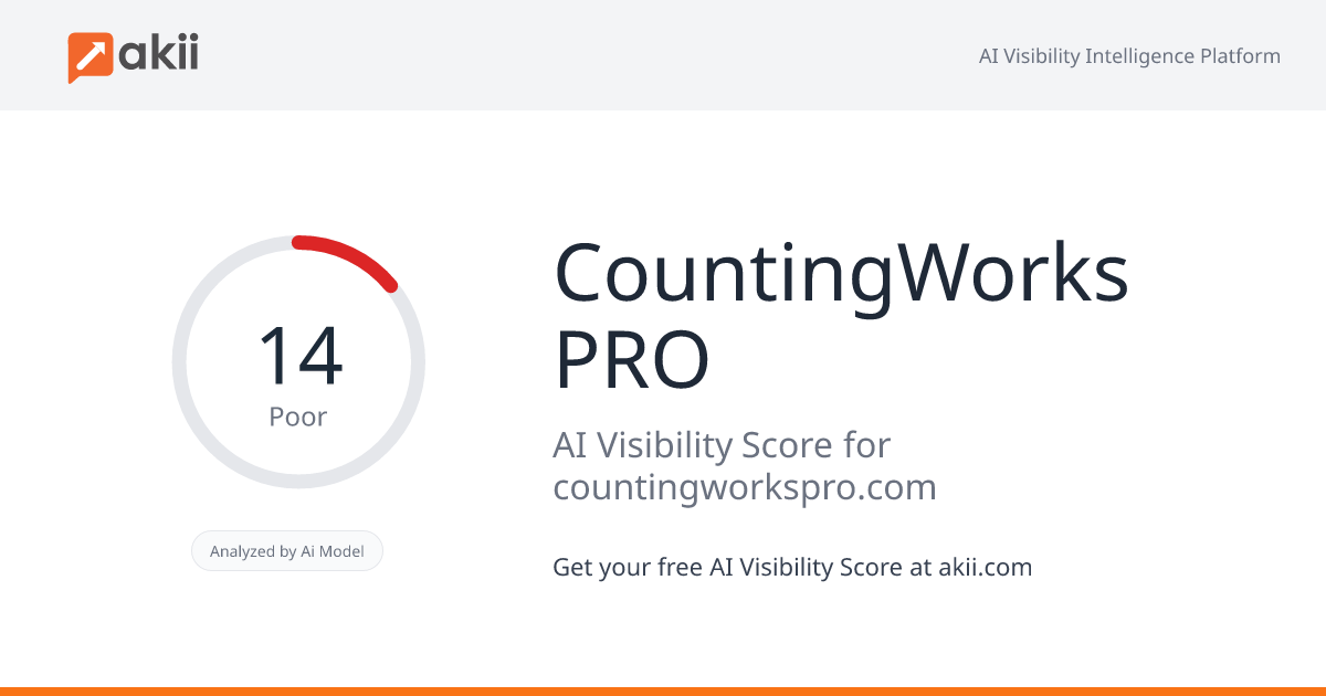 CountingWorks PRO AI Visibility Score
