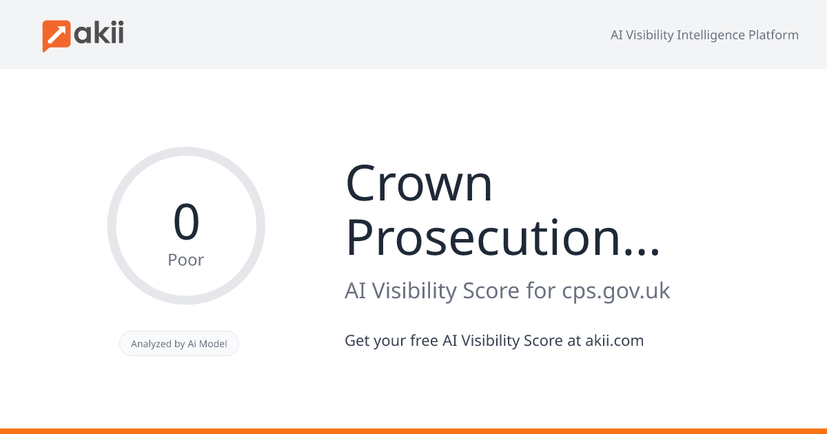 Crown Prosecution Service AI Visibility Score