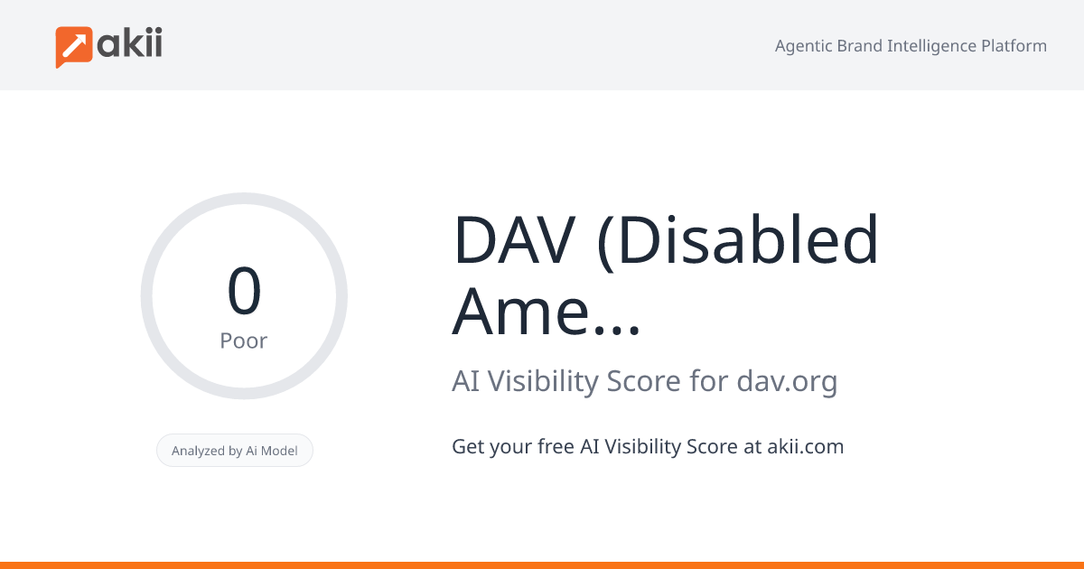 DAV (Disabled American Veterans) AI Visibility Score