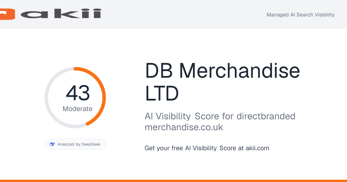 DB Merchandise LTD AI Visibility Score preview
