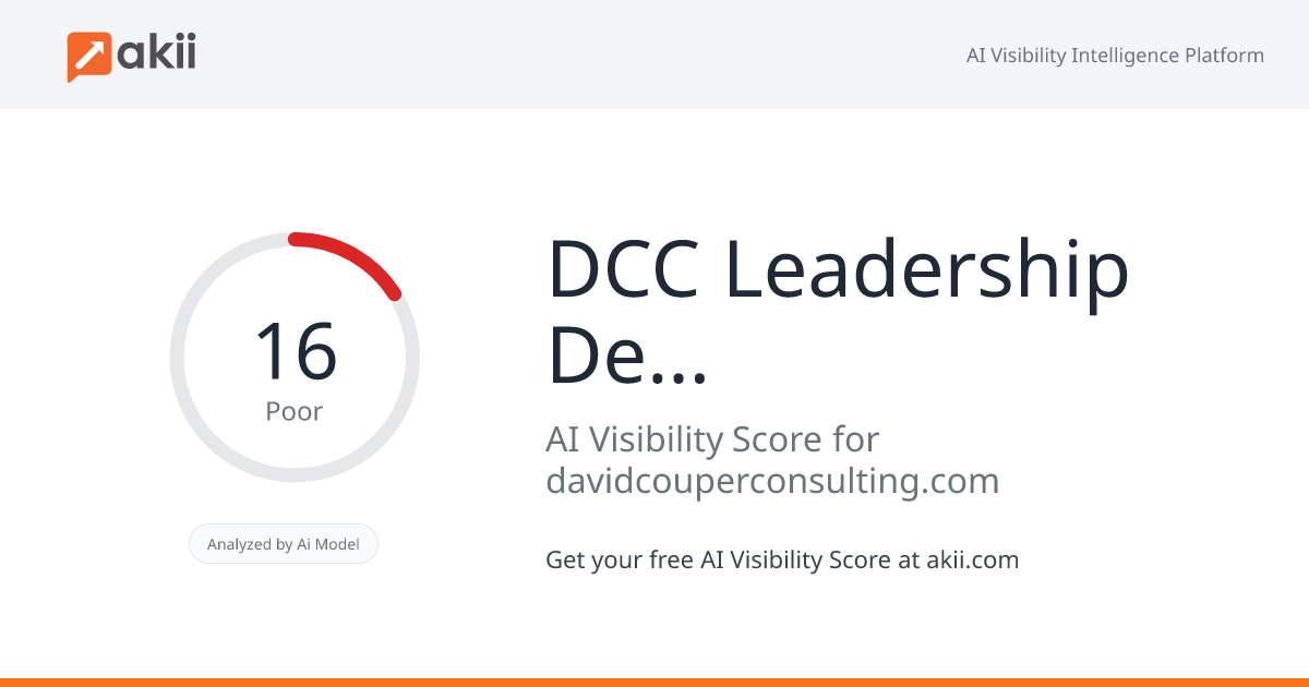 DCC Leadership Development and Coaching: Transforming Work AI Visibility Score