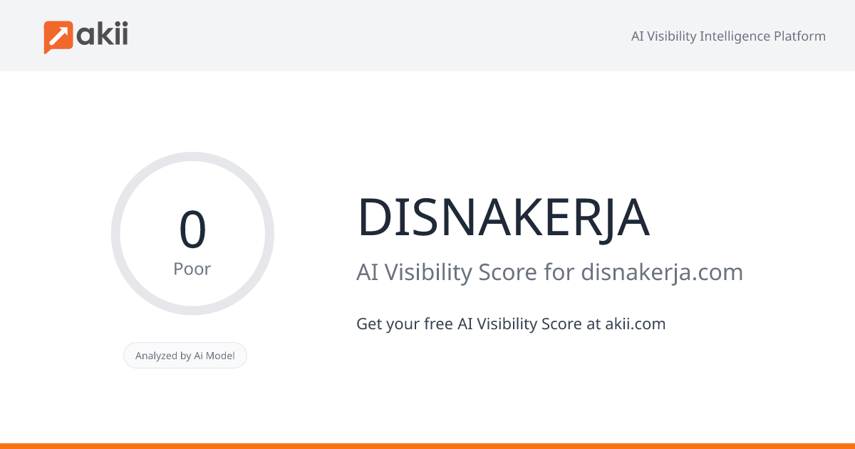 DISNAKERJA AI Visibility Score