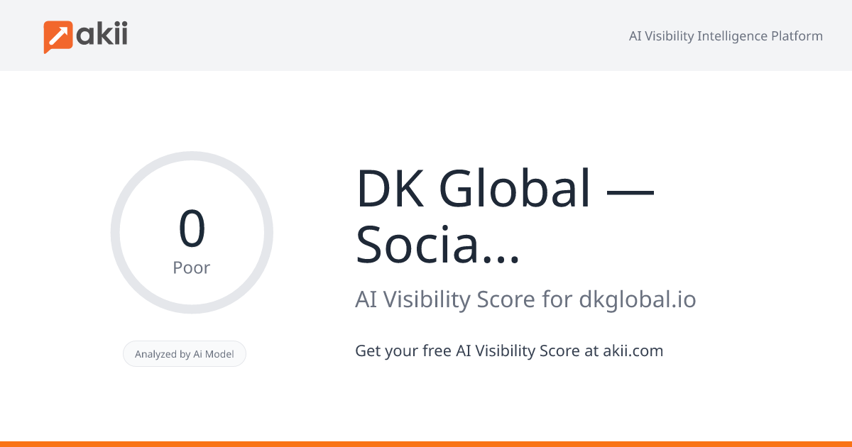 DK Global — Social Selling & Lead Generation AI Visibility Score