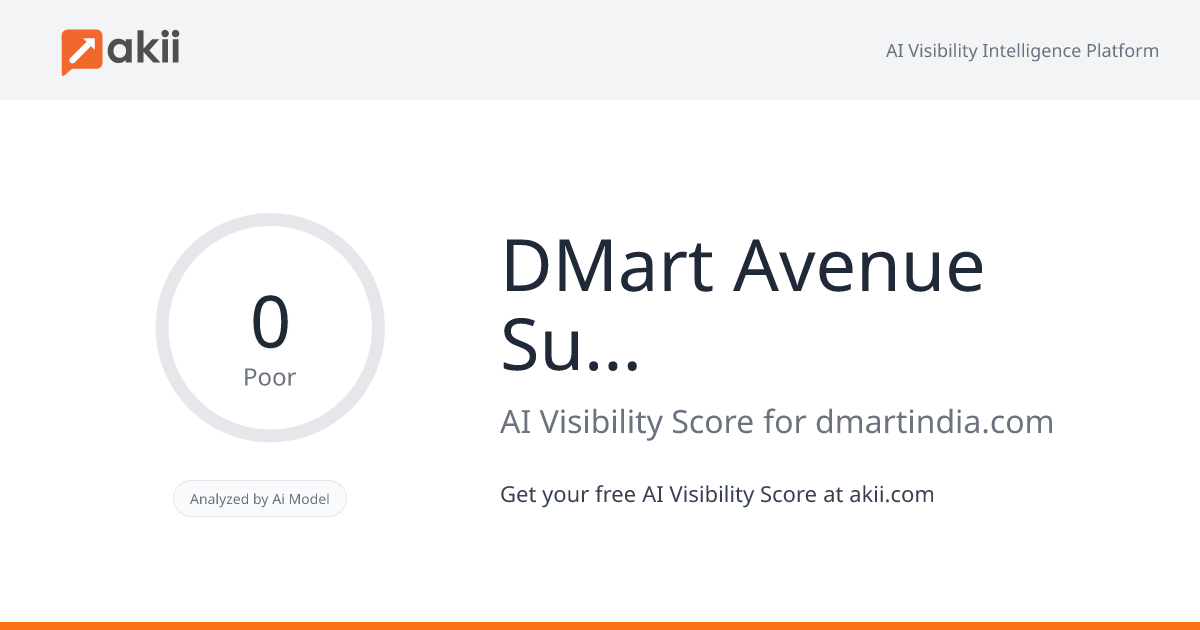 DMart - Avenue Supermarts Ltd AI Visibility Score