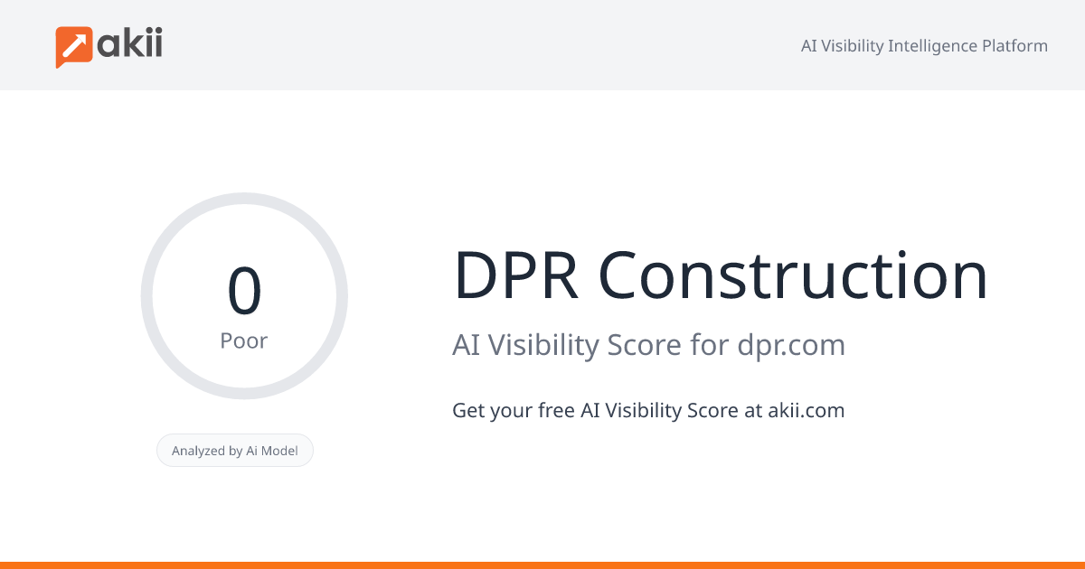 DPR Construction AI Visibility Score