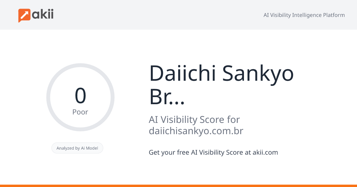 Daiichi Sankyo Brasil Ltda AI Visibility Score