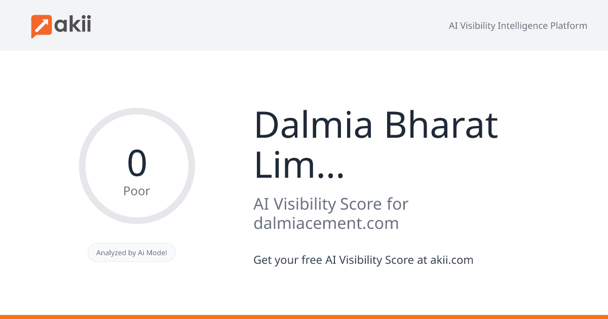 Dalmia Bharat Limited AI Visibility Score