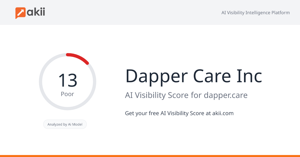 Dapper Care Inc AI Visibility Score