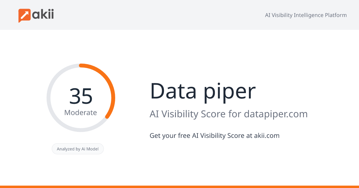 Data piper AI Visibility Score