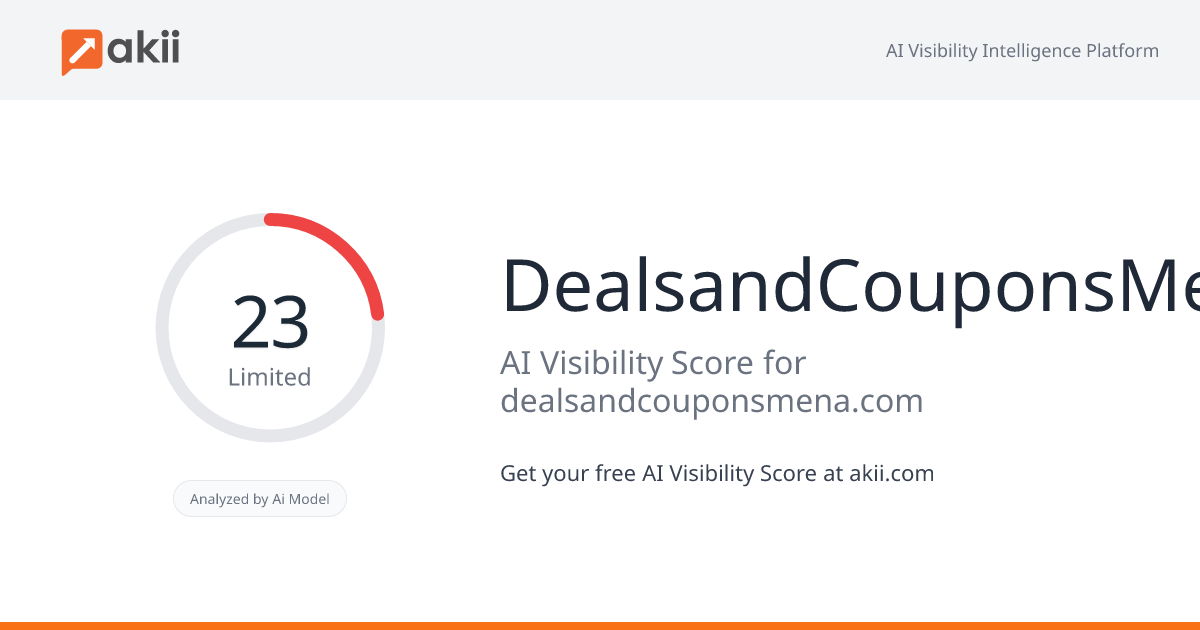 DealsandCouponsMena.com AI Visibility Score