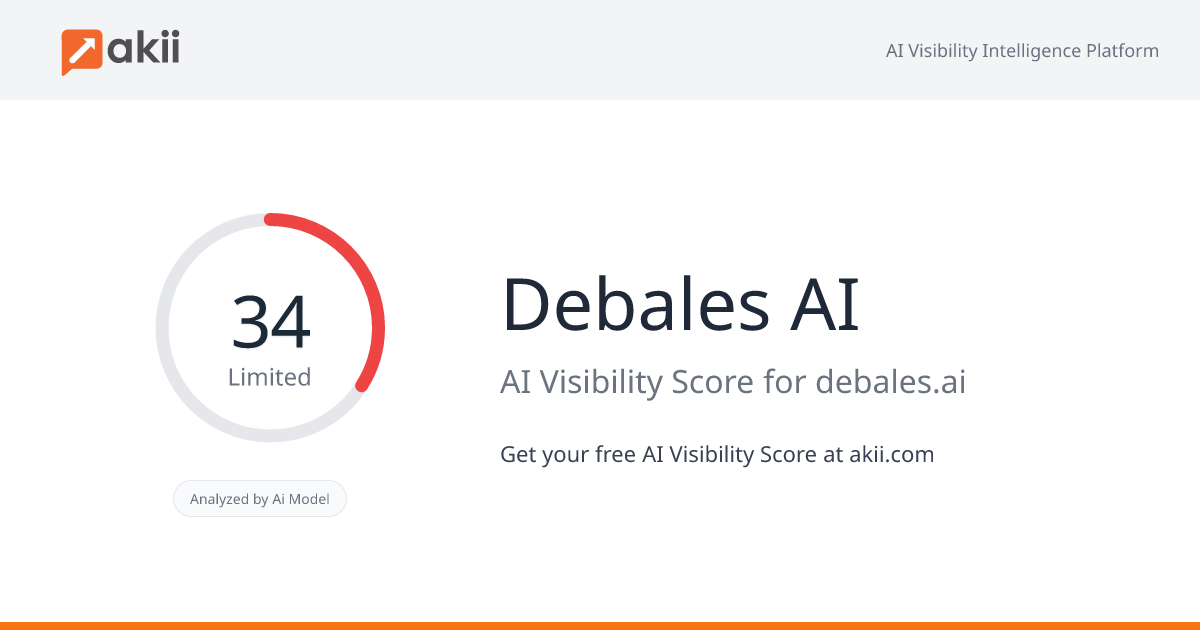 Debales AI AI Visibility Score