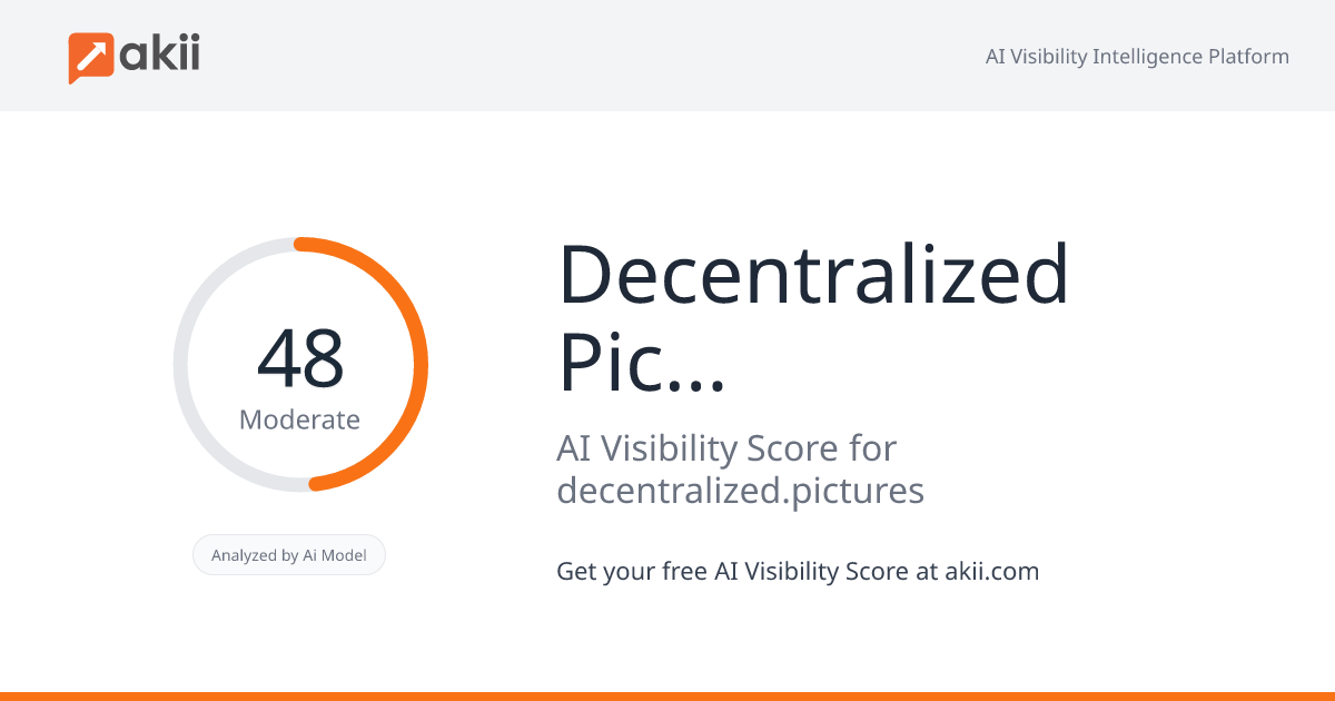 Decentralized Pictures Foundation AI Visibility Score