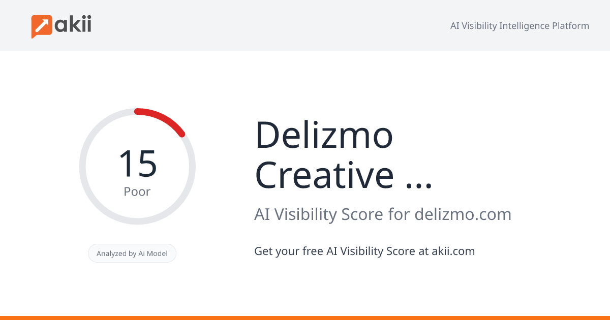 Delizmo Creative Solutions AI Visibility Score