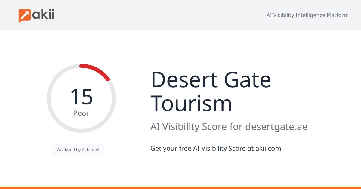 Desert Gate Tourism AI Visibility Score