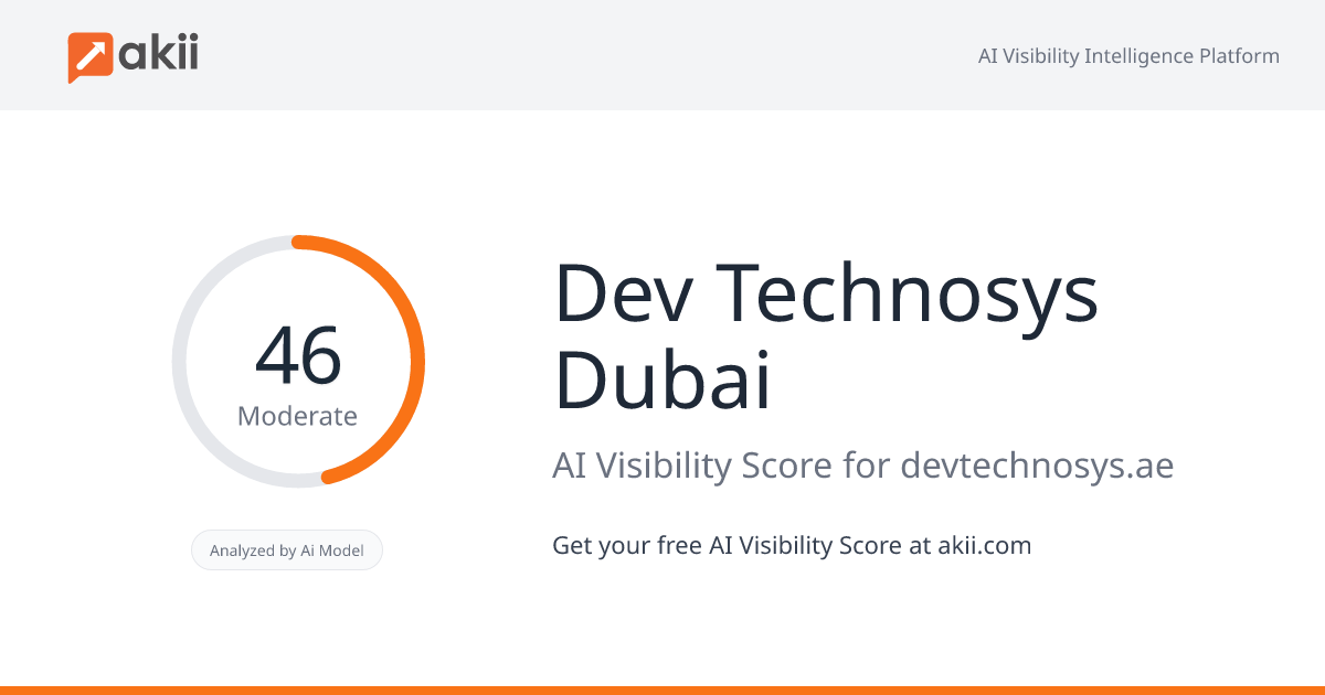 Dev Technosys Dubai AI Visibility Score