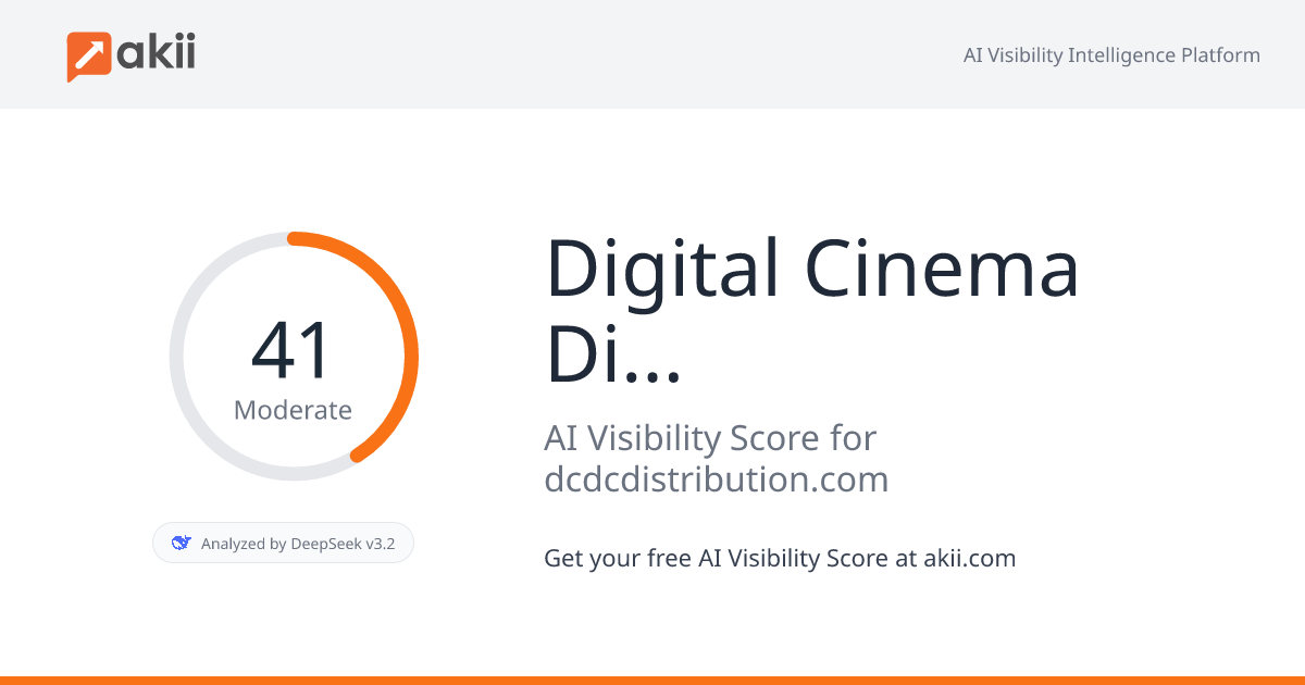 Digital Cinema Distribution Coalition (DCDC) AI Visibility Score