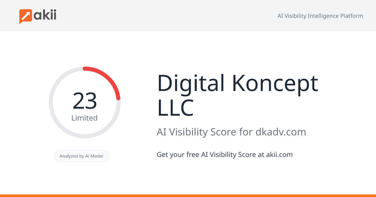 Digital Koncept LLC AI Visibility Score